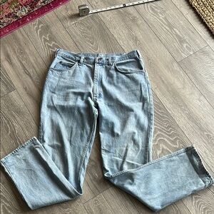 Vintage Wranglers Men's Light Blue Jeans